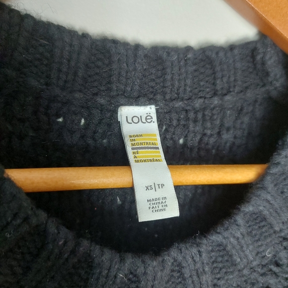 Lole black knit crewneck sweater - XS - Picture 2 of 6